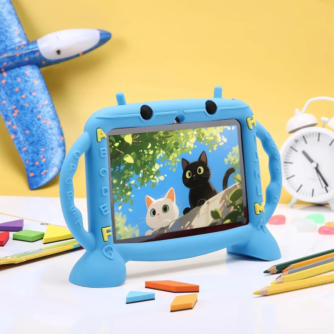 Kids Tablet, 7 inch Tablet for Kids 3-10, Educational Learning Toddler Tablet Android 11, 3GB RAM 32GB ROM Storage, Google Play YouTube, Girl boy Gift (Blue)