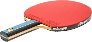Killerspin KIDO 5A RTG Premium (Straight or Flared) Table Tennis Racket Professional, ITTF-Approved, Hard Paddle, Made of 5-Ply Wood, Dual-Colored in Red and Black