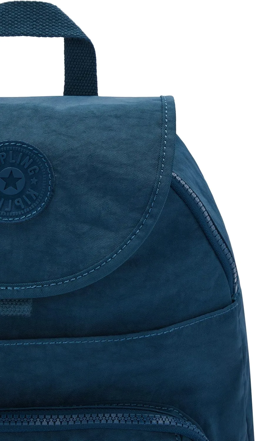 Kipling Women's Queenie Backpack, Adjustable Backpack Straps, Monkey Keychain, Key Clasp, Top Carry Handle