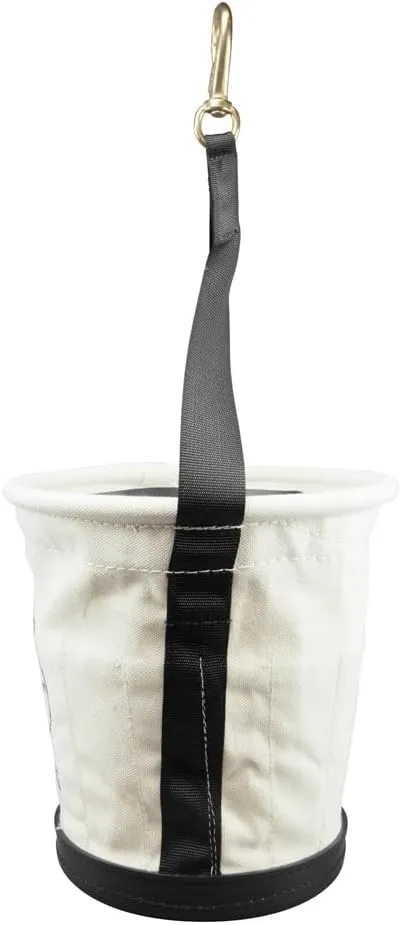 Klein Tools 5172PS Heavy-Duty Tapered-Wall Bucket with 15 Inside Pockets, No. 4 Canvas