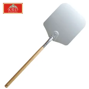 KRD Wood Handle Aluminium Pizza Peel Shovel Large