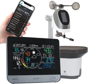 La Crosse Technology 328-69357-INT Wi-Fi Professional Weather Station, Black