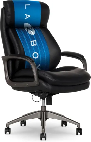 La-Z-Boy® Nova Executive Office Chair, Patented AIR Ergonomic Support Technology®, High-Back Premium Comfort & Support, Black Vegan PU Leather