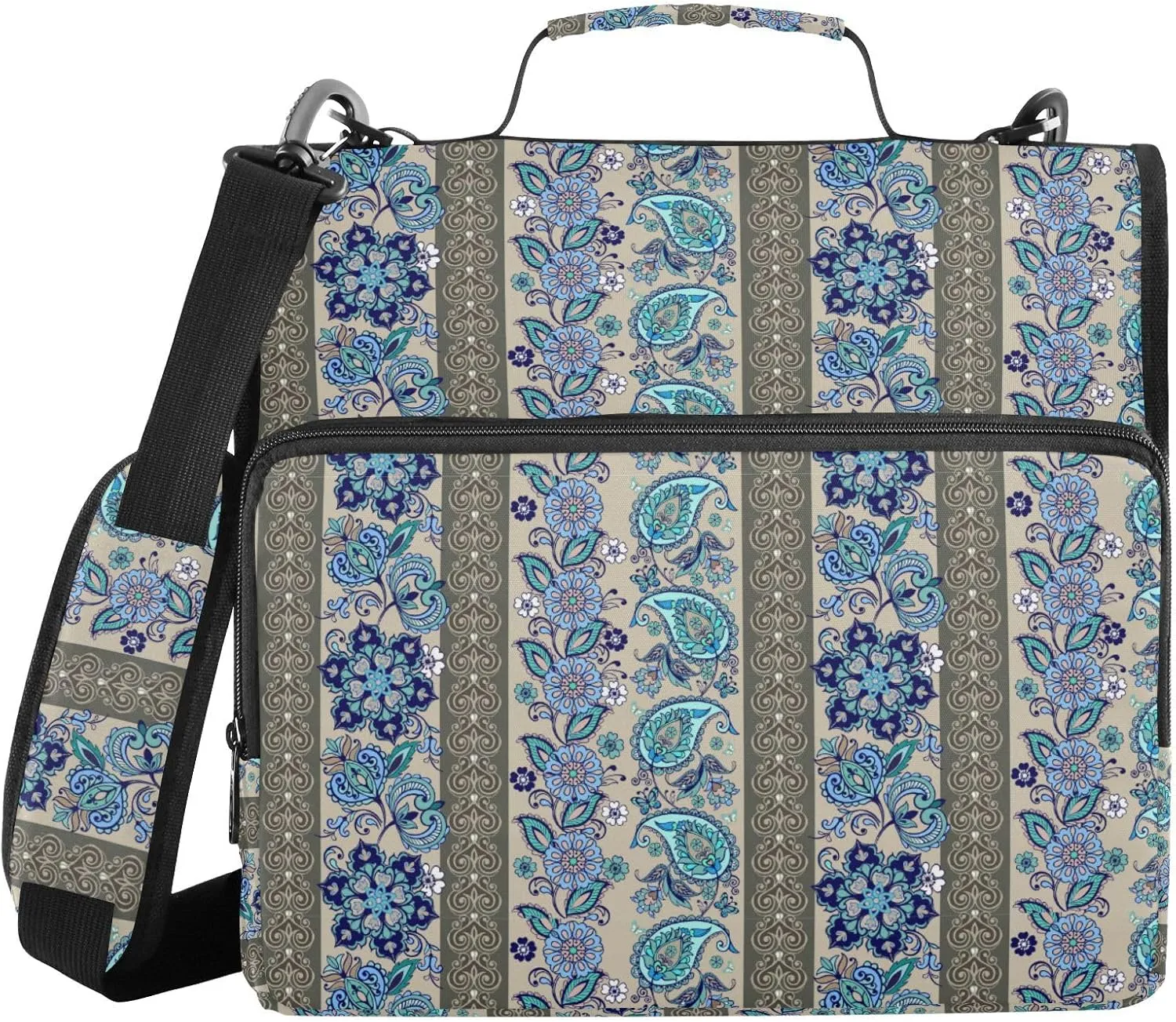 Lace Bohemian Binder Bag Boho 3 Ring Binder Trapper Keeper Zipper Binders Organizer for Office