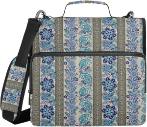 Lace Bohemian Binder Bag Boho 3 Ring Binder Trapper Keeper Zipper Binders Organizer for Office