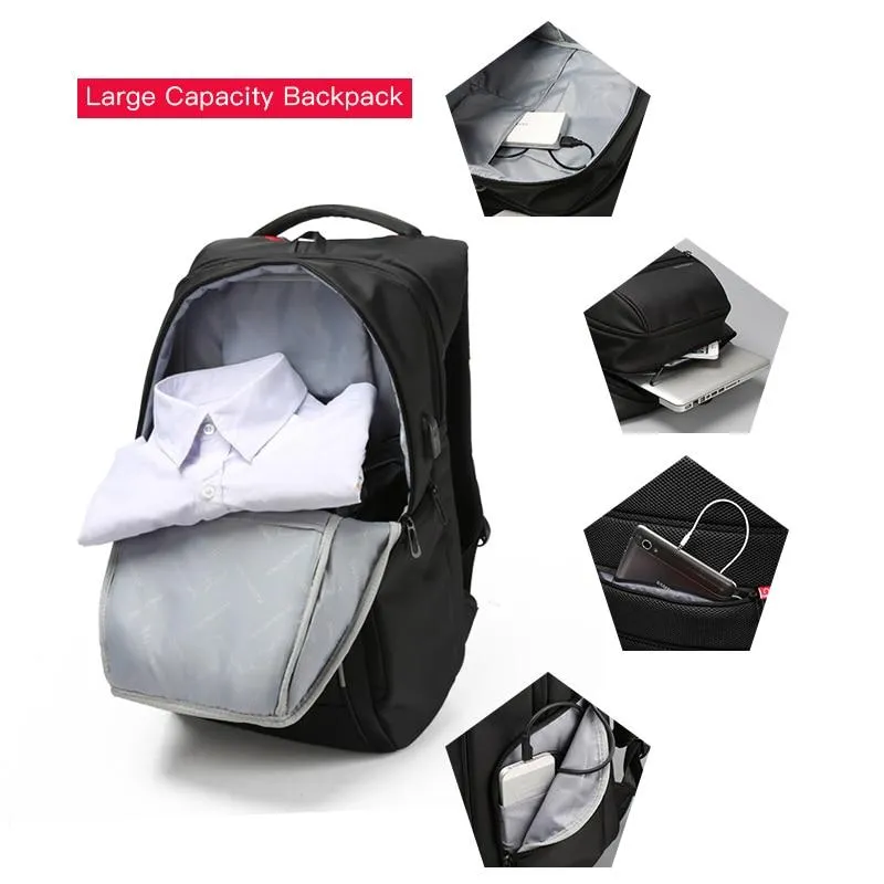 Laptop Anti-theft Waterproof Backpack with USB Charging