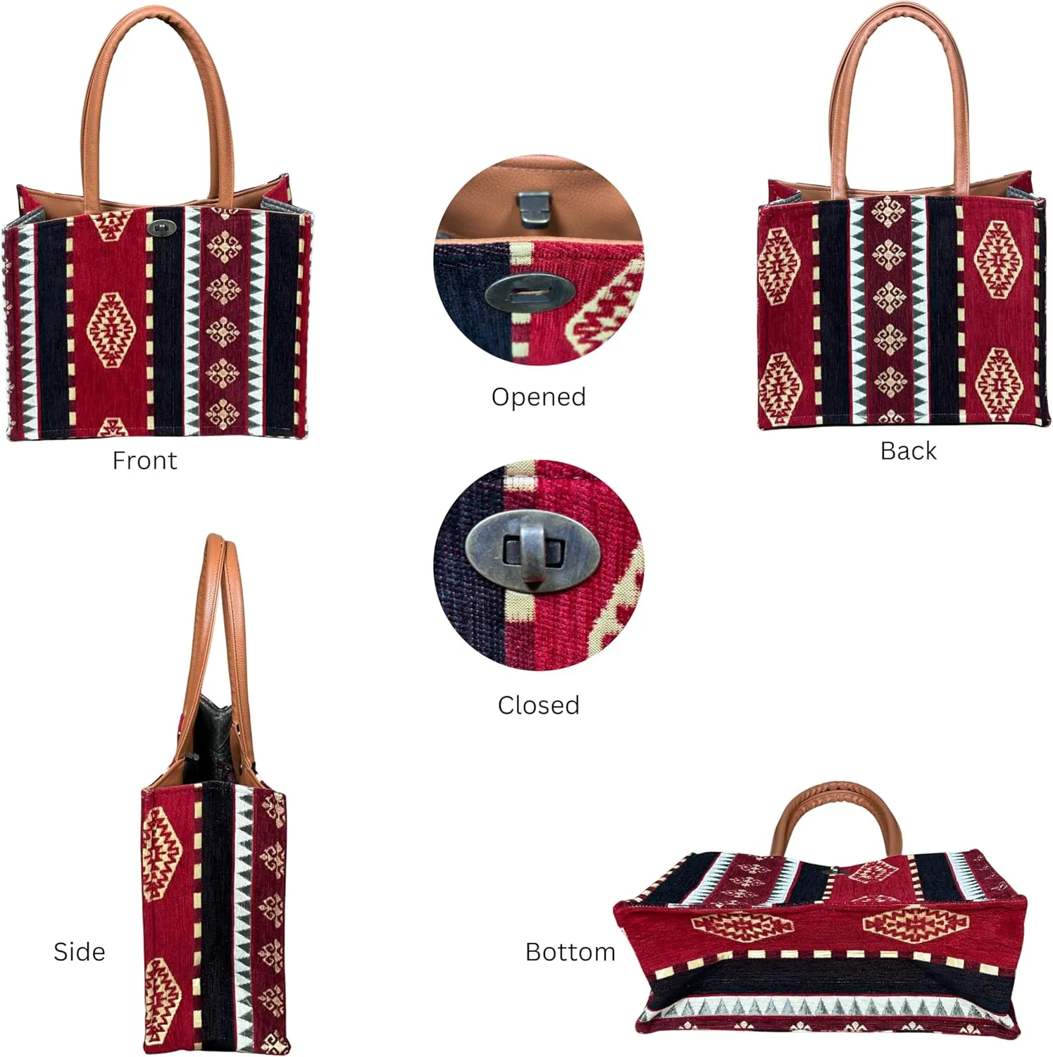Laptop Tote Bag for Women Stylish Work Purse Office Handbag Travel Briefcase