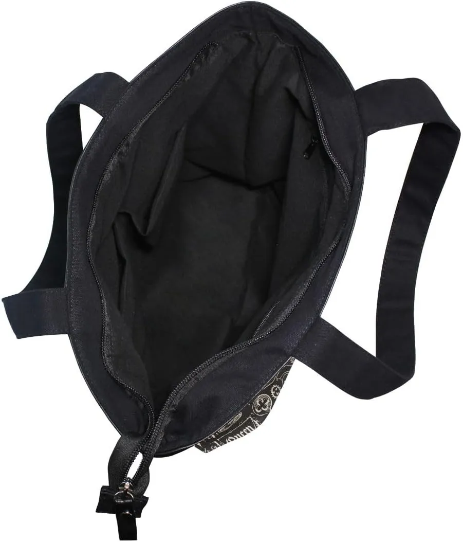 Large Capacity Handbag Shoulder Bag Vintage Pattern Tote Bag for Women Daily Outings Top Handle Zipper