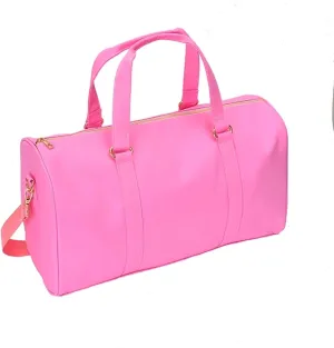 Large Capacity Nylon Waterproof Fashion Duffle Bags Shoulder Handbag Office Fitness Travel Unisex(Pink)
