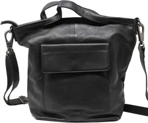 Latico Leathers Bianca Leather Tote Bag for Women (Black) - Made From 100% Authentic Leather Handcrafted by Artisans - Top Handle Crossbody Bag Versatile Women Purses and Handbags for Work & School