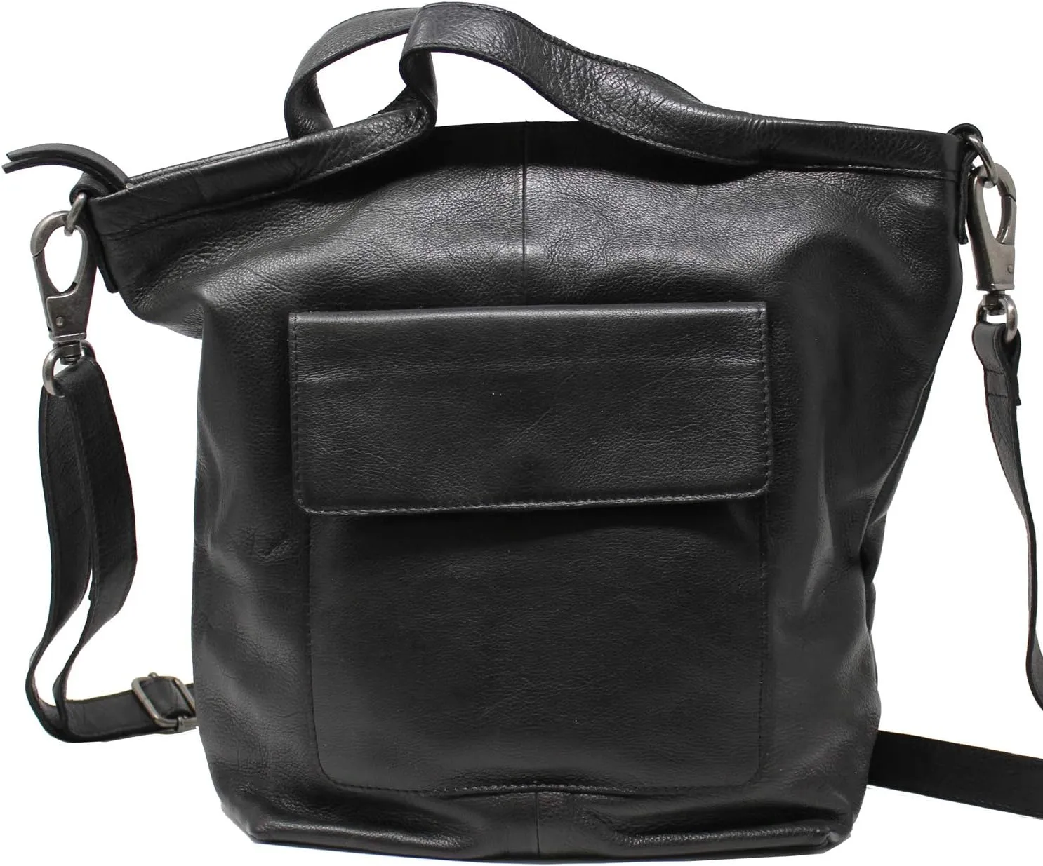 Latico Leathers Bianca Leather Tote Bag for Women (Black) - Made From 100% Authentic Leather Handcrafted by Artisans - Top Handle Crossbody Bag Versatile Women Purses and Handbags for Work & School