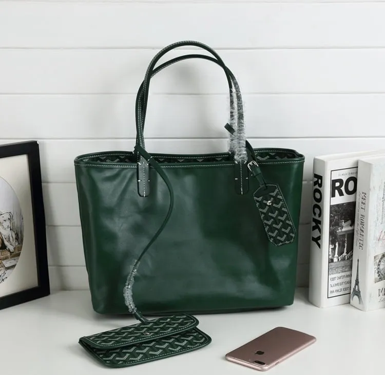 LDGY Double-sided Genuine Leather Tote - M/L