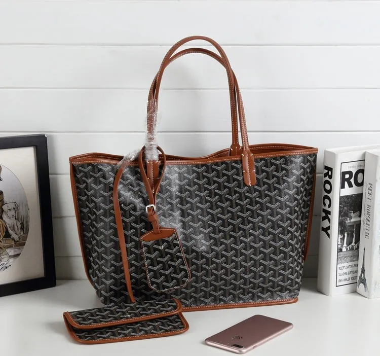 LDGY Double-sided Genuine Leather Tote - M/L