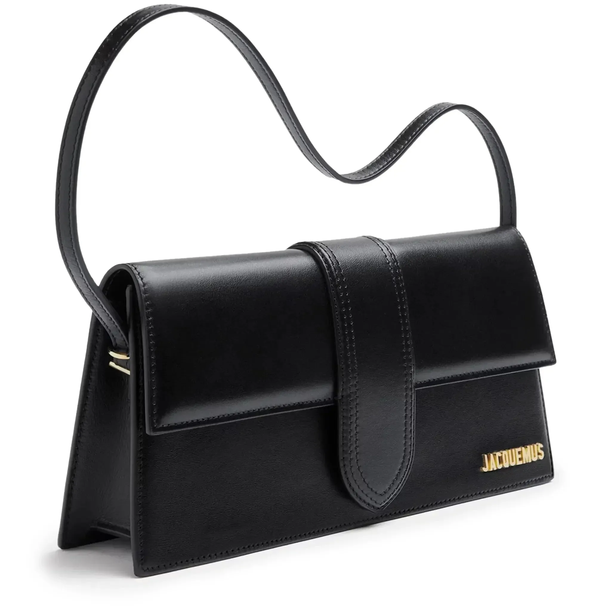 Le Bambino Long Flap Black Shoulder Bag