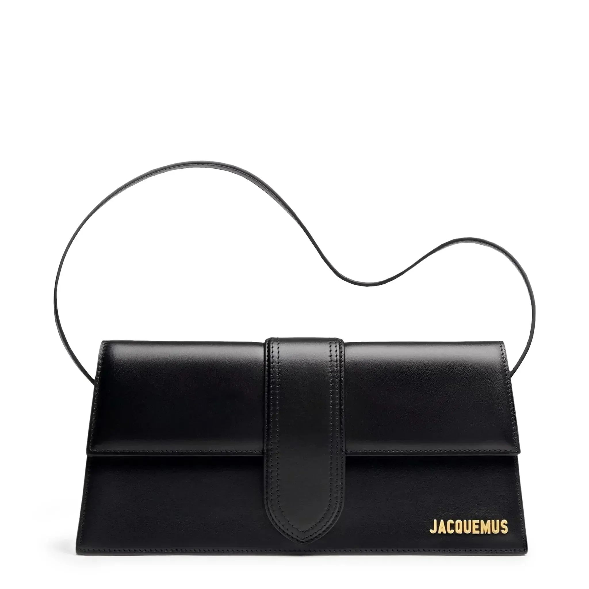 Le Bambino Long Flap Black Shoulder Bag