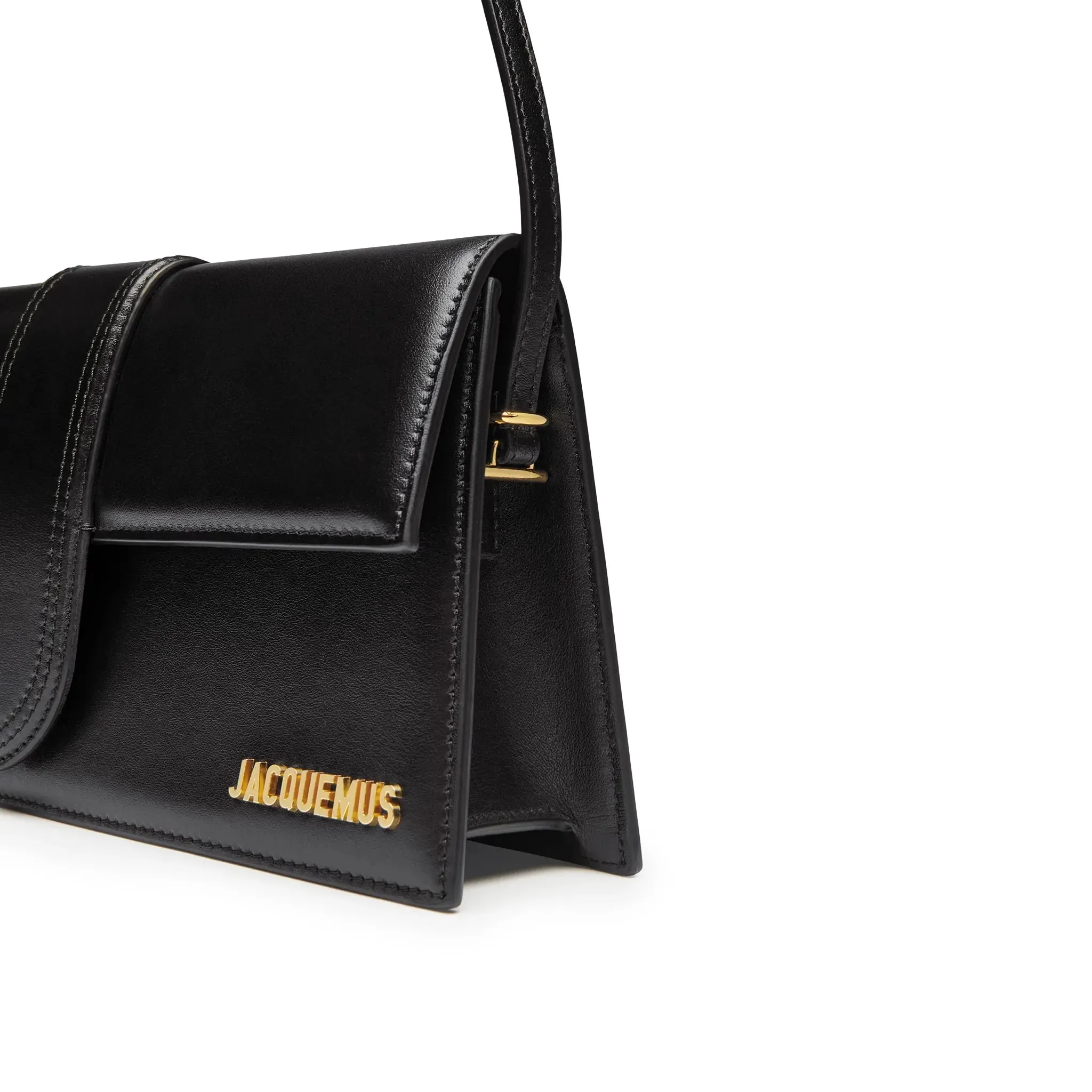 Le Bambino Long Flap Black Shoulder Bag