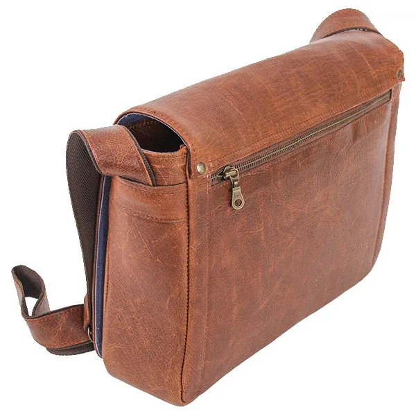 Leather 13inch Notebook Messenger Shoulder Work Bag