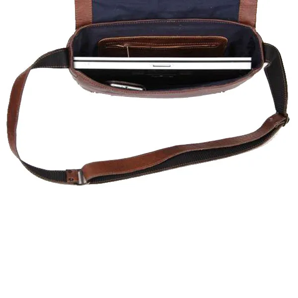 Leather 13inch Notebook Messenger Shoulder Work Bag