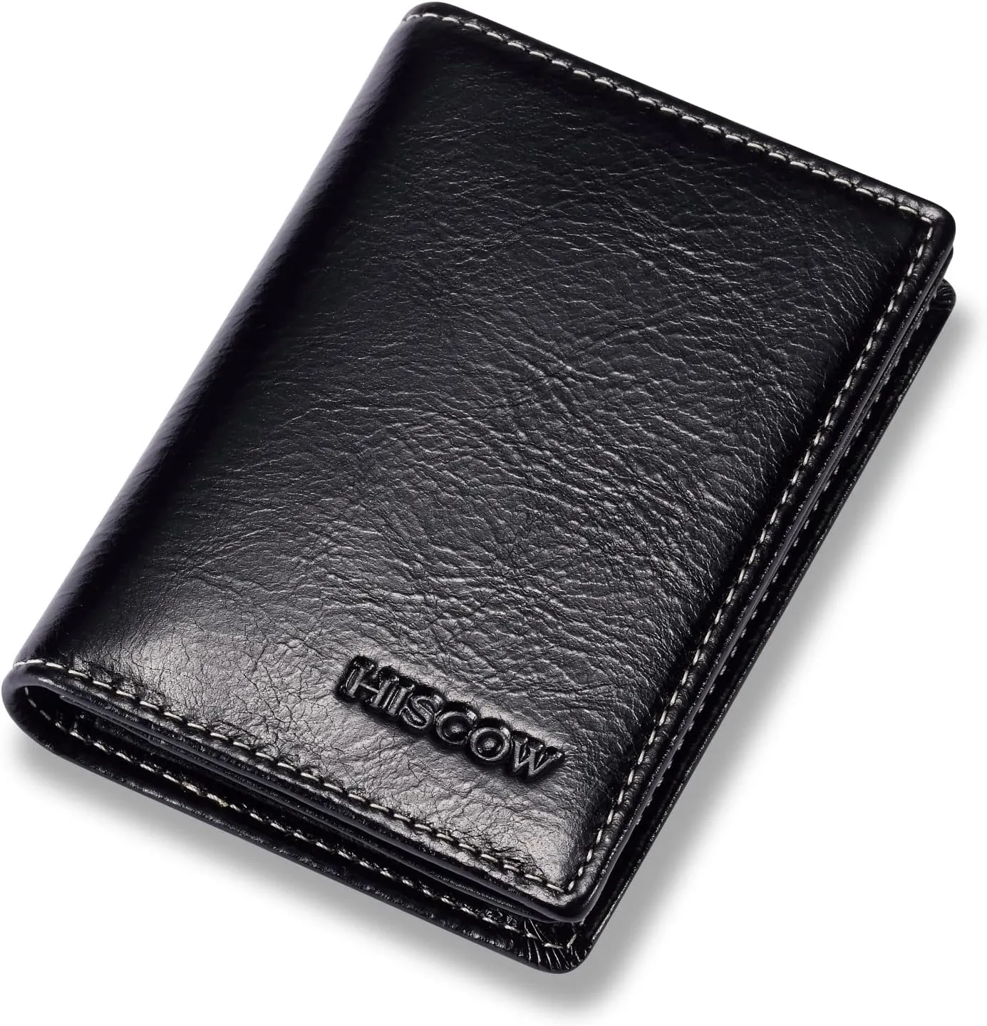 Leather Business Card Case Holder for Men & Women, Italian Calfskin