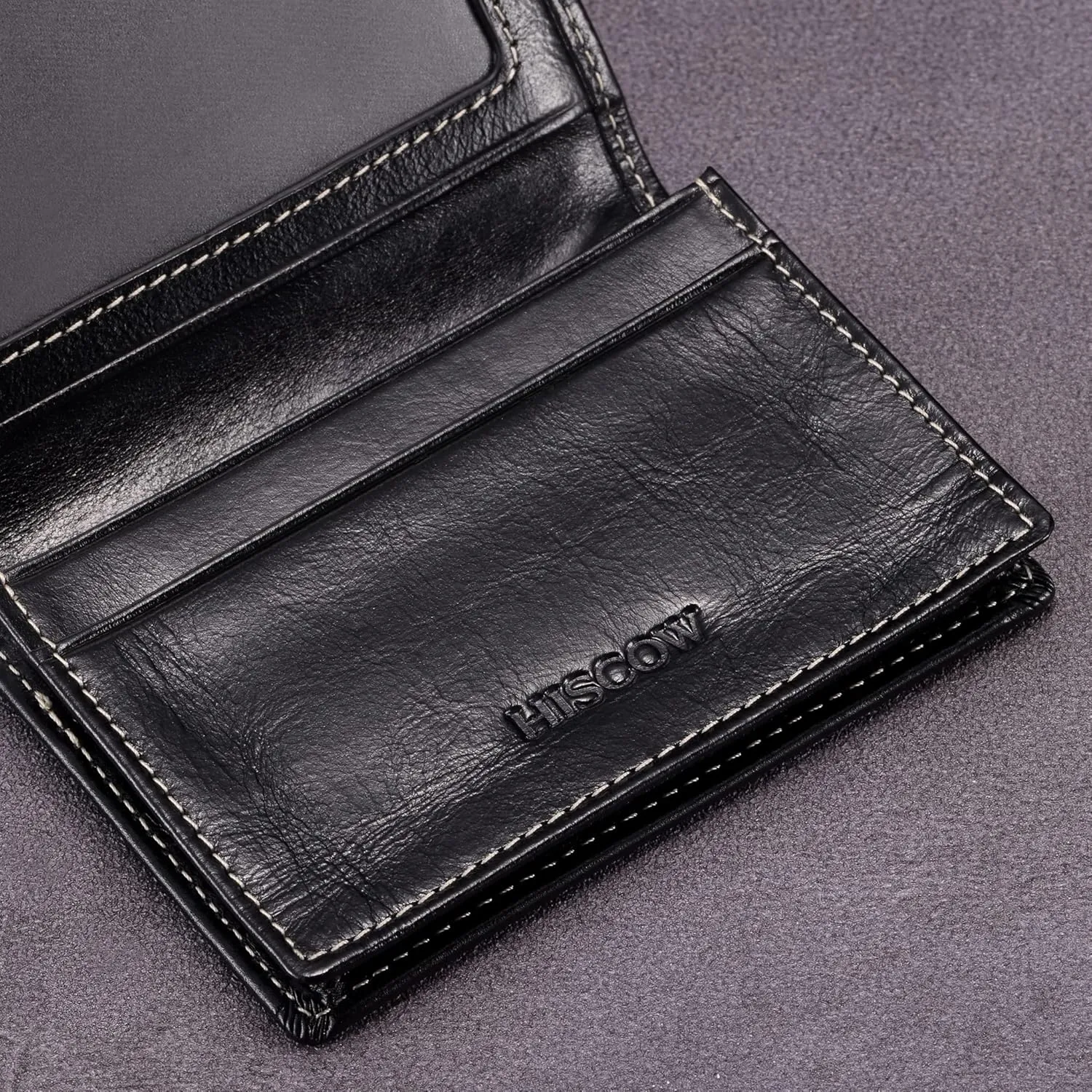 Leather Business Card Case Holder for Men & Women, Italian Calfskin