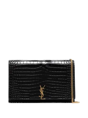 leather Comprehensive selection Efficient communication bag glossy crocodile-embossed crossbody
