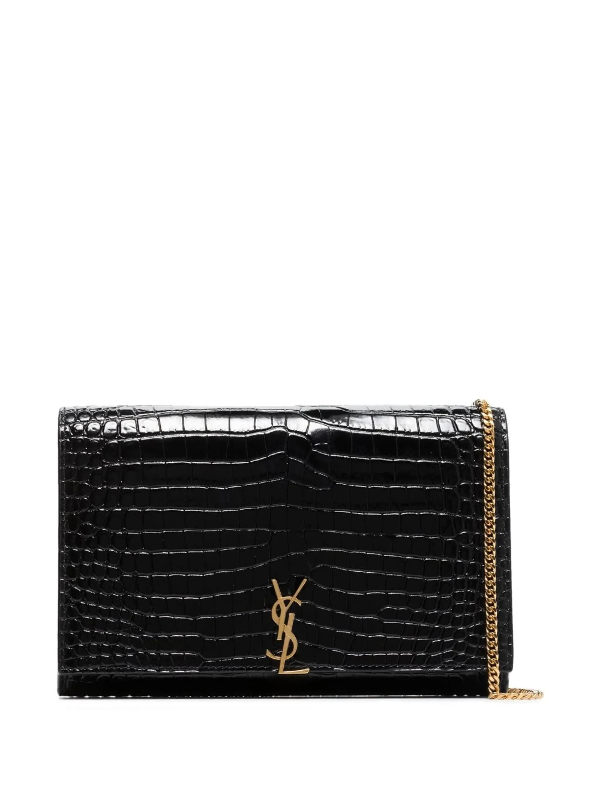 leather Comprehensive selection Efficient communication bag glossy crocodile-embossed crossbody