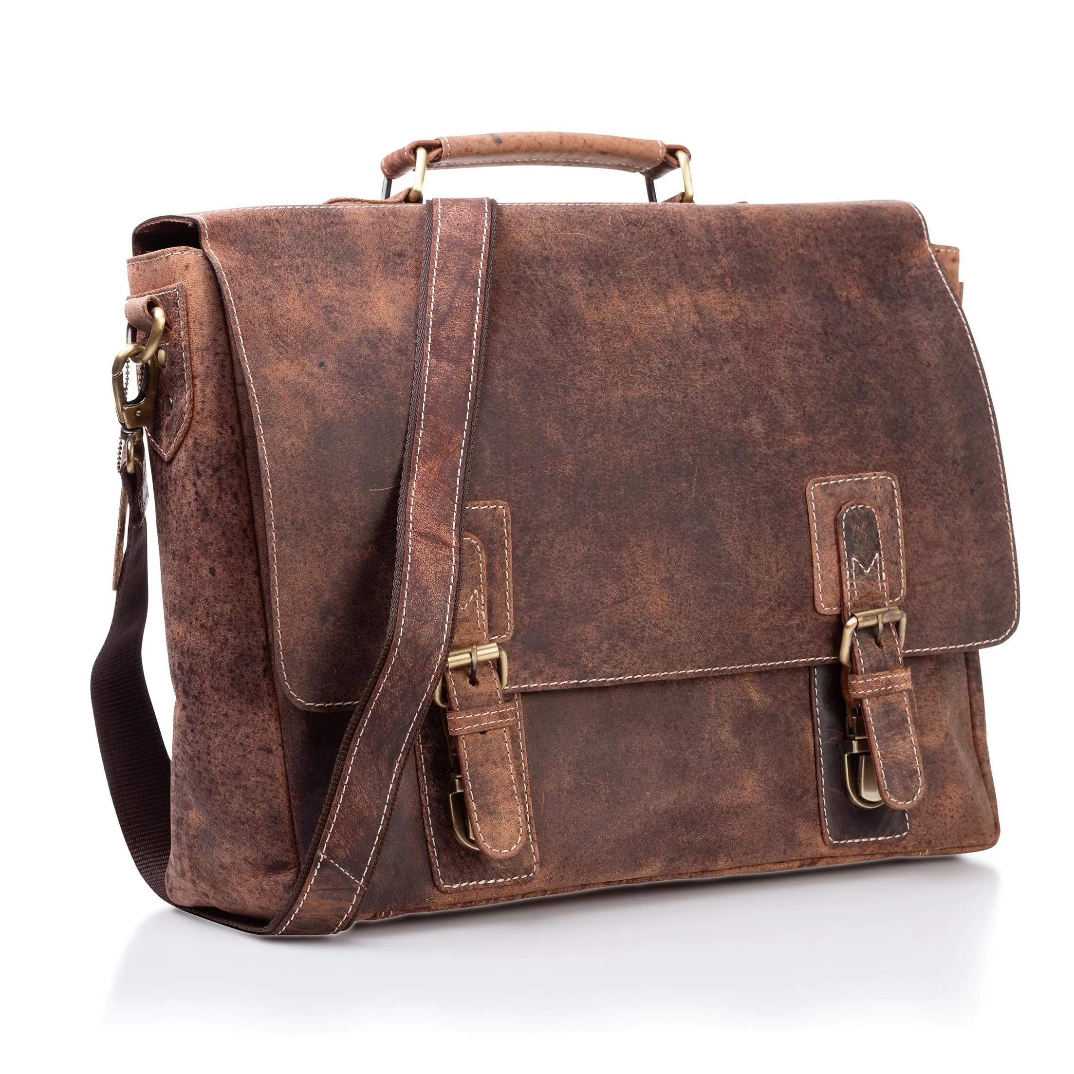 Leather Messenger Bag - Bronx