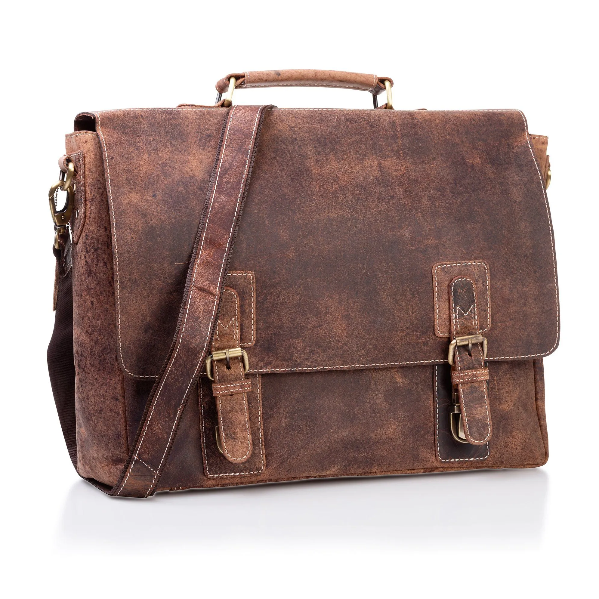 Leather Messenger Bag - Bronx