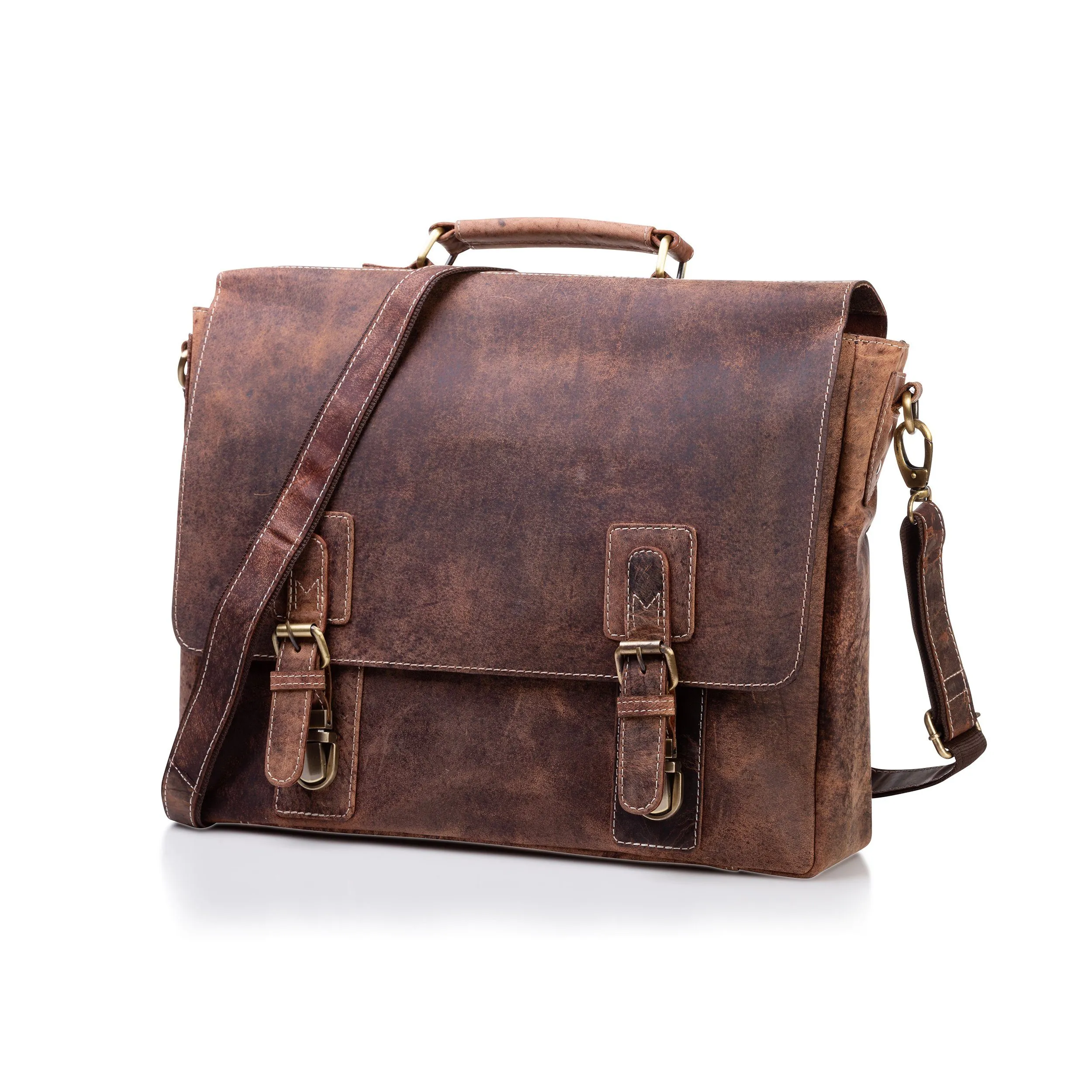 Leather Messenger Bag - Bronx