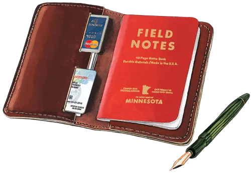 Leather Pocket Folio - Brown
