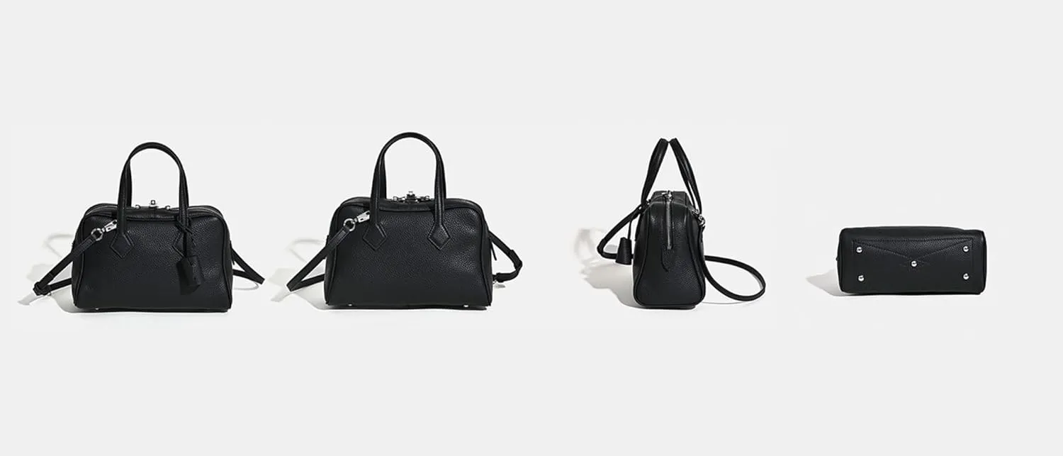 Leather Shoulder Bag for Women,Fashion Classic Top Handle Bag, Designer Purse Crossbody, with Detachable Strap