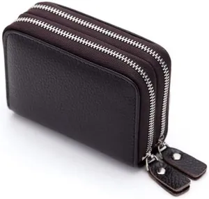 Leather Wallet Pu Leather Women's Wallet Retro Fashion Short Purse Clutch for Girls Ladies Business Card Holder Coin Pocket Large Capacity (Coffee,8.5x10.5cm)