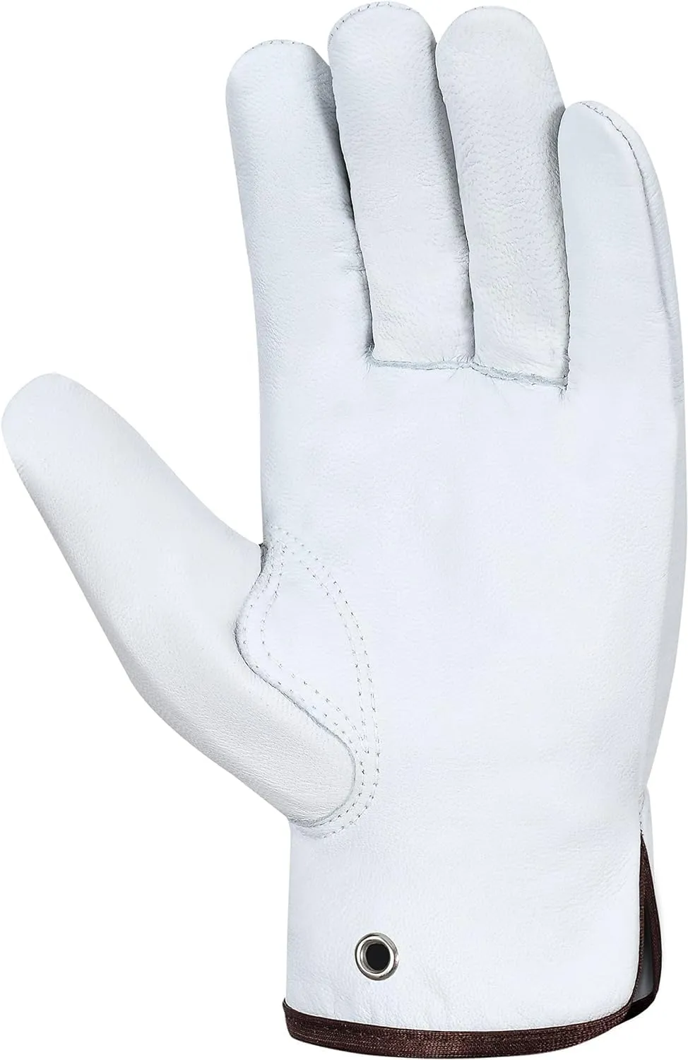 Leather Work Gloves Pack of 12 Pairs Warehouse Gardening Construction Gloves for Men Women Goat Skin Working Gloves