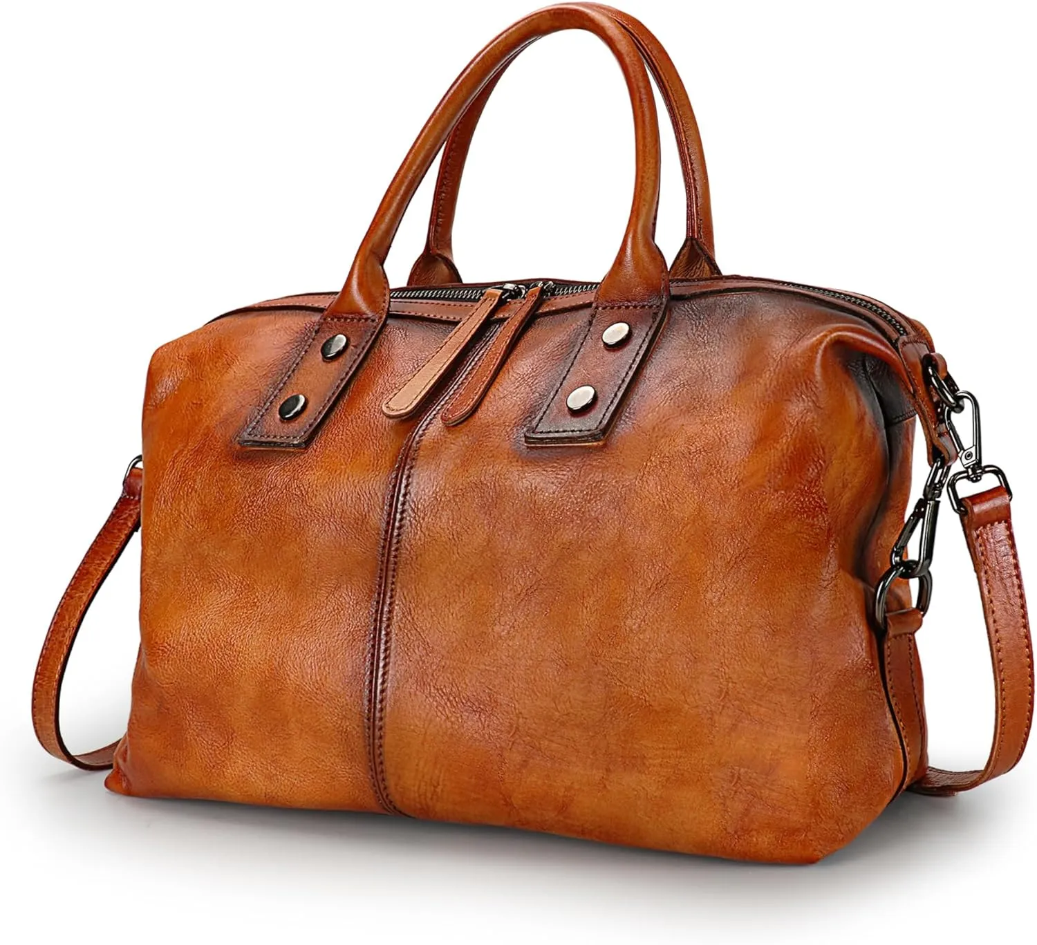 LETEULO Handbag for Women Leather Top Handle Tote Purses Vintage Satchels Handbag