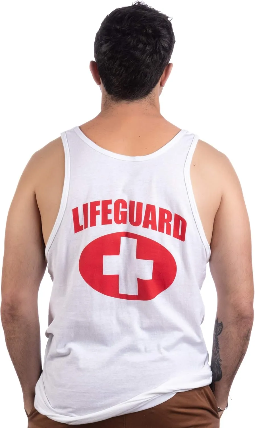 Lifeguard | White Adult Professional Lifeguarding Uniform Fitted Unisex Men Women Tank Top