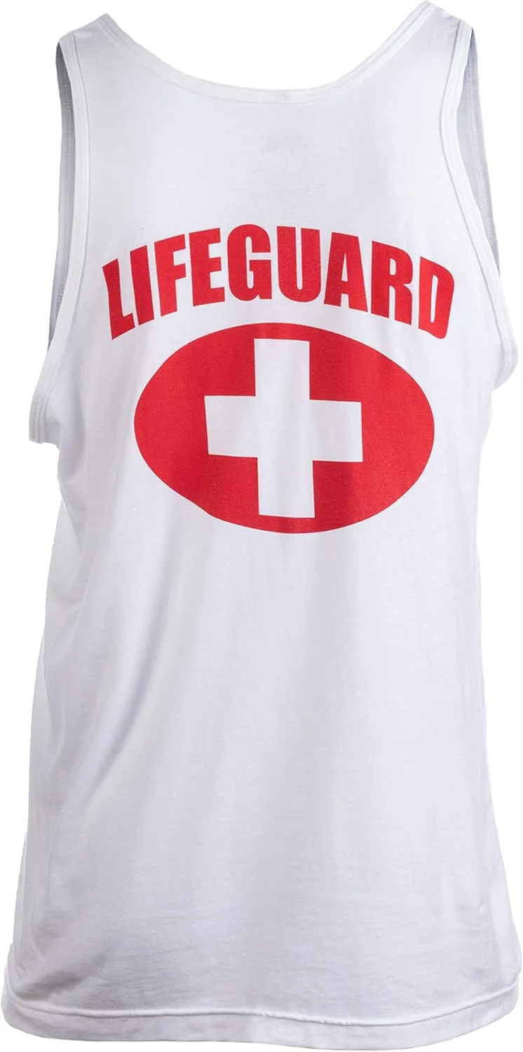 Lifeguard | White Adult Professional Lifeguarding Uniform Fitted Unisex Men Women Tank Top