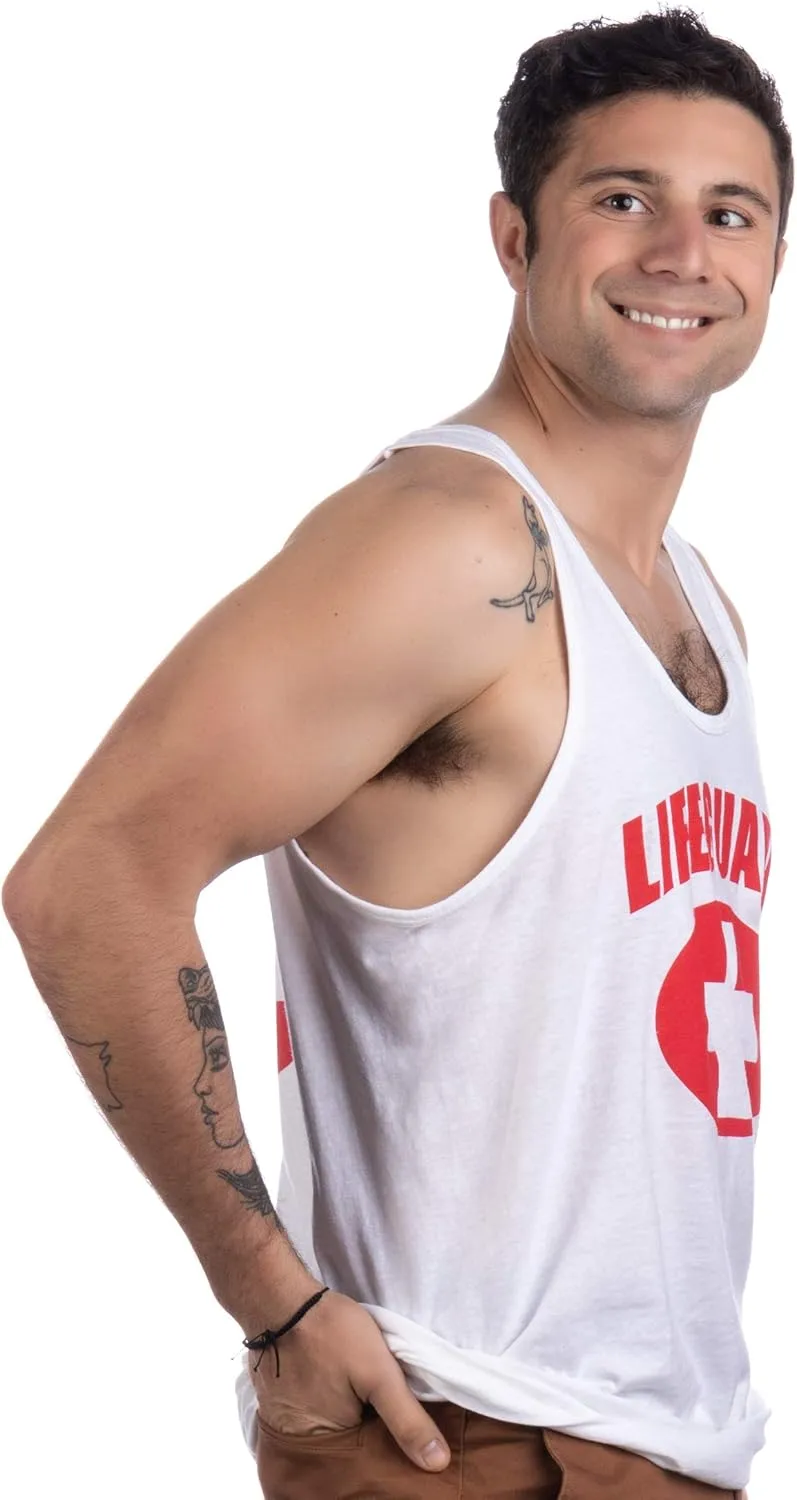 Lifeguard | White Adult Professional Lifeguarding Uniform Fitted Unisex Men Women Tank Top