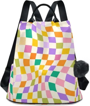 Lightweight Women Backpack Purse Shoulder Bag Casual Daypack Anti-theft Zipper With Pockets Pattern 5