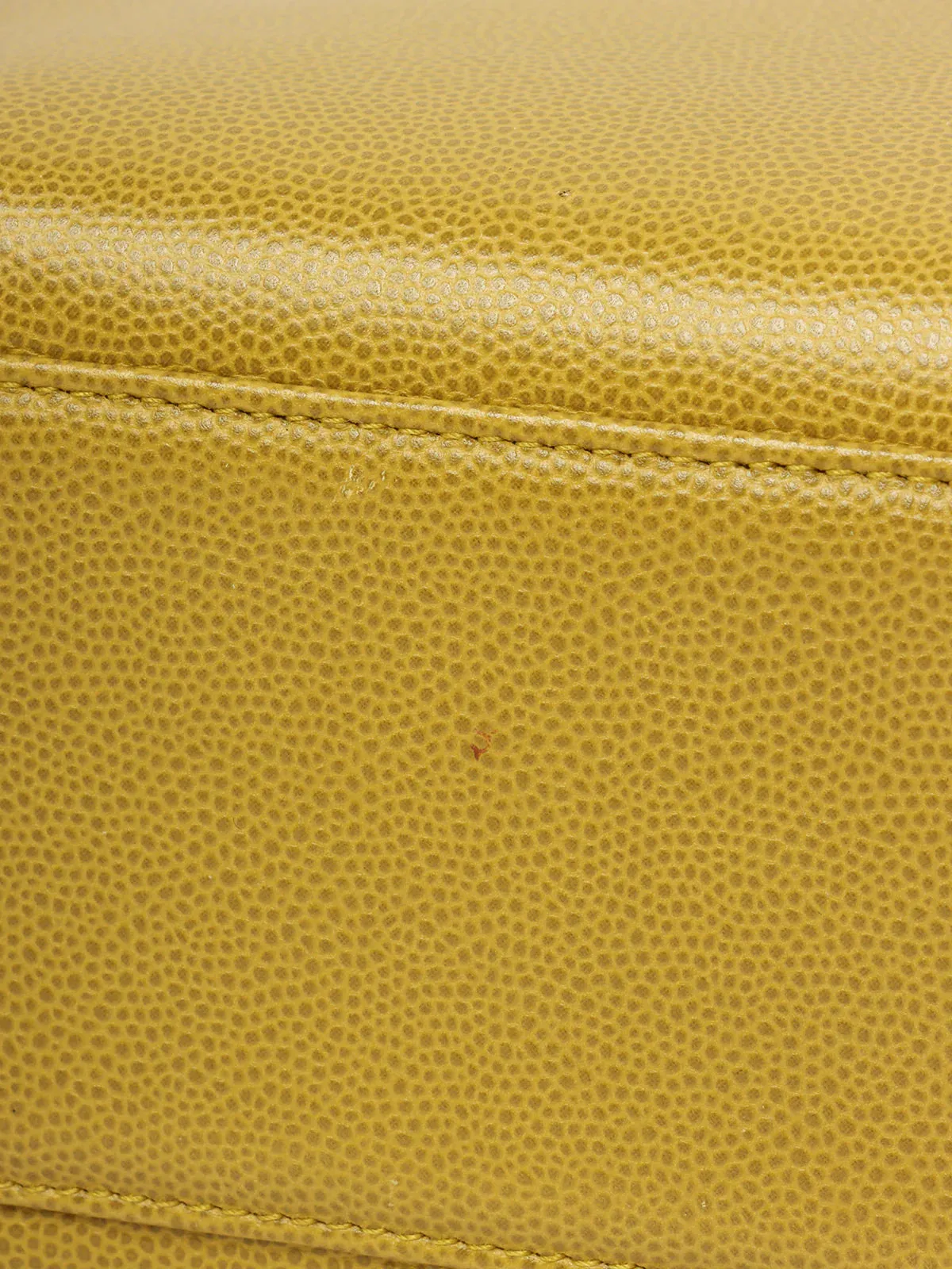 Lime Turn-Lcok Around Top Made Yellow Unique selection Top Skin Handle Quality Bag Caviar 1998 Safe transactions Chanel