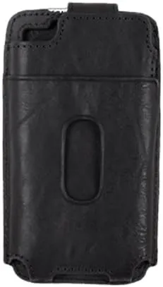 Limited Luxury IPHV1111-4 Leather Case for iPhone 4/4S - 1 Pack - Retail Packaging - Black