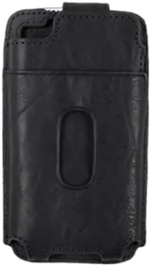 Limited Luxury IPHV1111-4 Leather Case for iPhone 4/4S - 1 Pack - Retail Packaging - Black