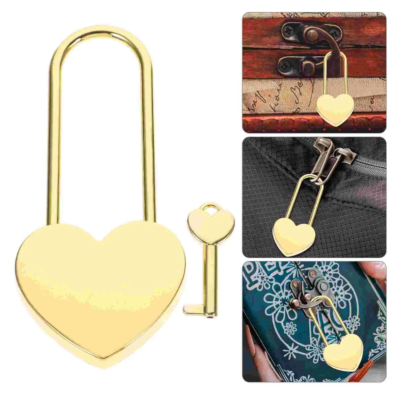 Lock With Key Small Lock Love Decor Gold Decor