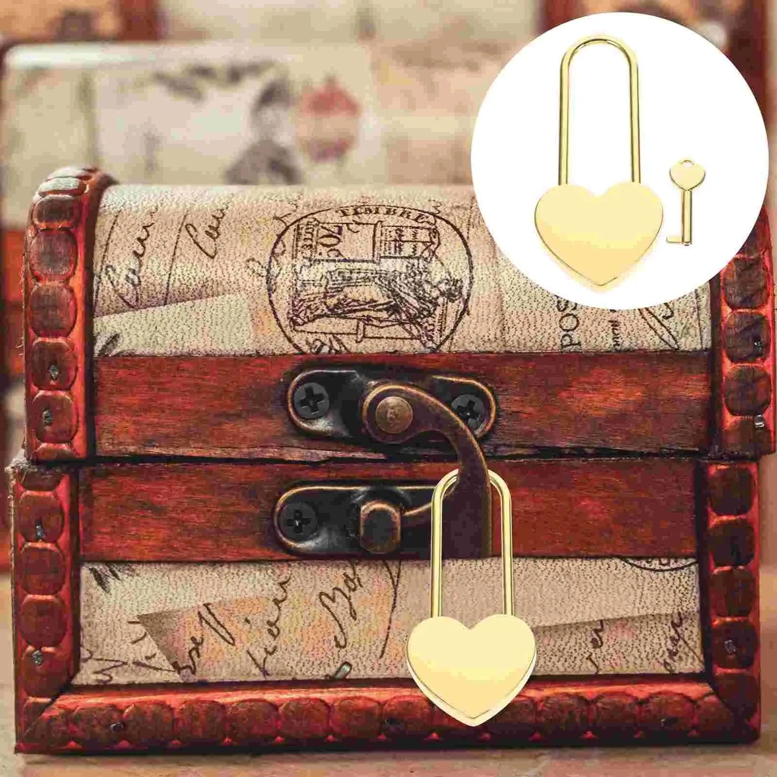 Lock With Key Small Lock Love Decor Gold Decor