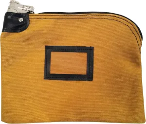 Locking Bank Bag 1350 Ballistic Weave Nylon Combination Keyed Security Copper