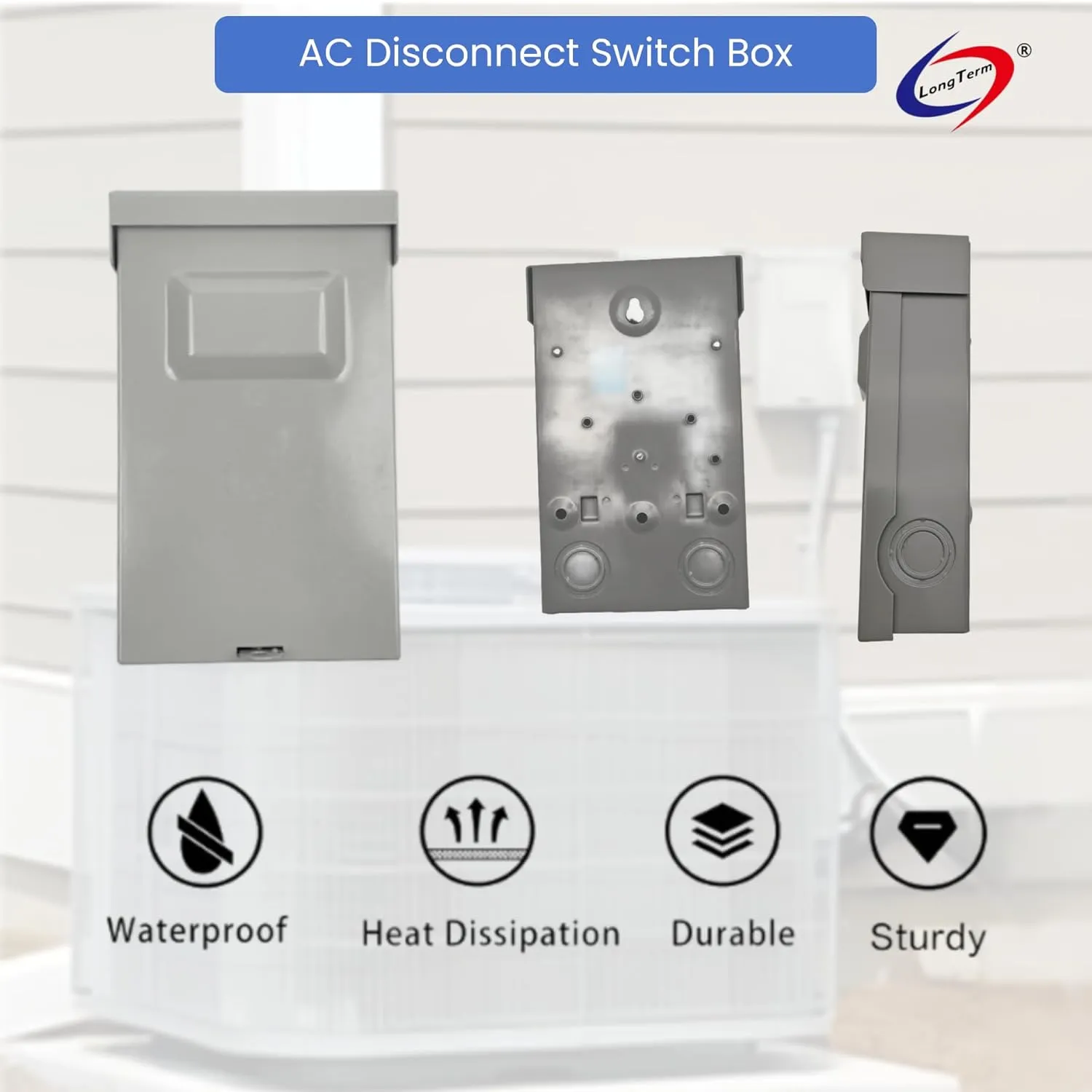 Long Term 240V 60A with-Fused A/C Disconnect Switch Professional Manufacture 240V 60A Pull Out Switch Box with-Fused Disconnect Box Plastic Electronic Components Fused Disconnect Box