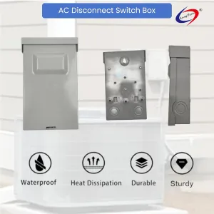 Long Term 240V 60A with-Fused A/C Disconnect Switch Professional Manufacture 240V 60A Pull Out Switch Box with-Fused Disconnect Box Plastic Electronic Components Fused Disconnect Box