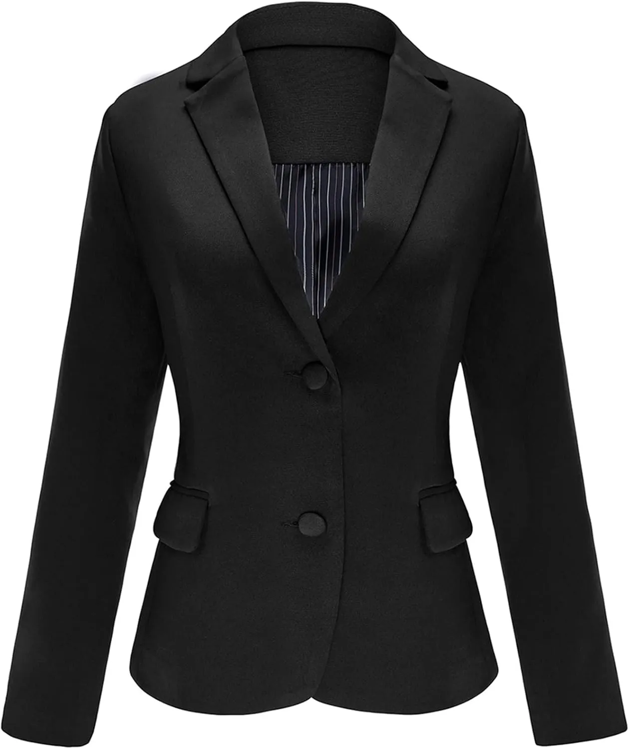 LookbookStore Womens Notched Lapel Pockets Button Work Office Blazer Jacket Suit