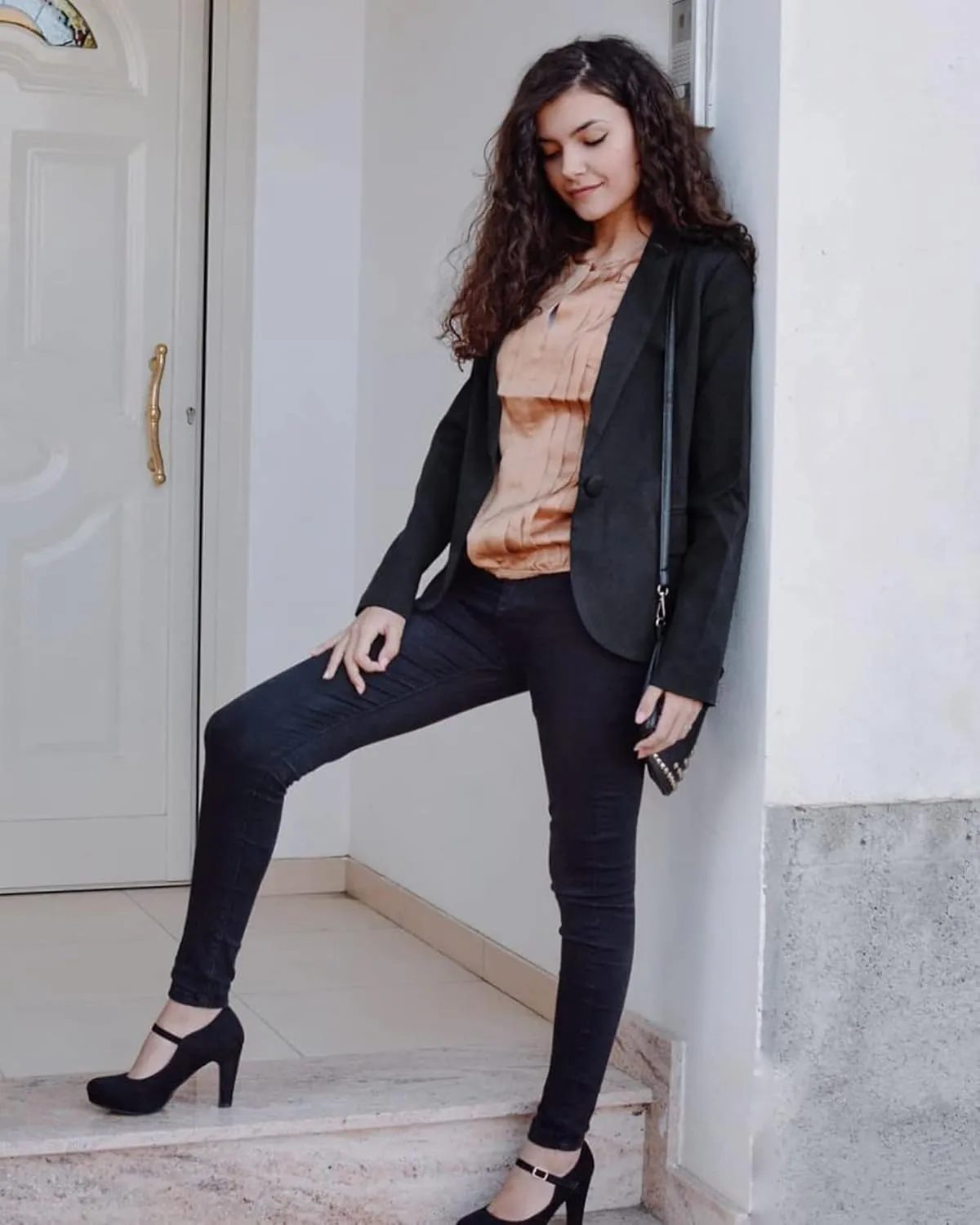 LookbookStore Womens Notched Lapel Pockets Button Work Office Blazer Jacket Suit