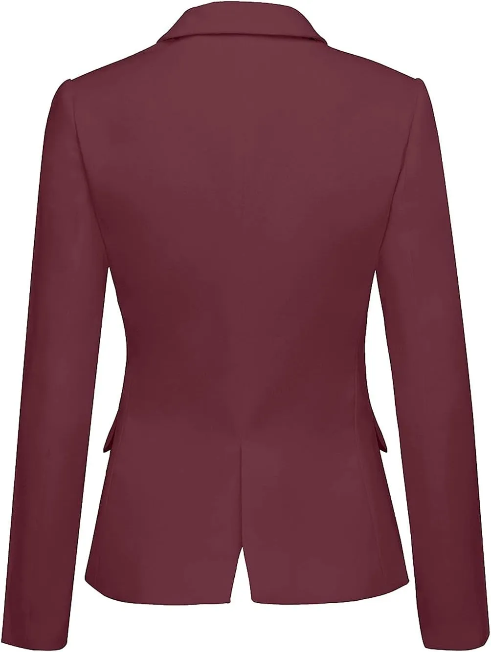 LookbookStore Womens Notched Lapel Pockets Button Work Office Blazer Jacket Suit