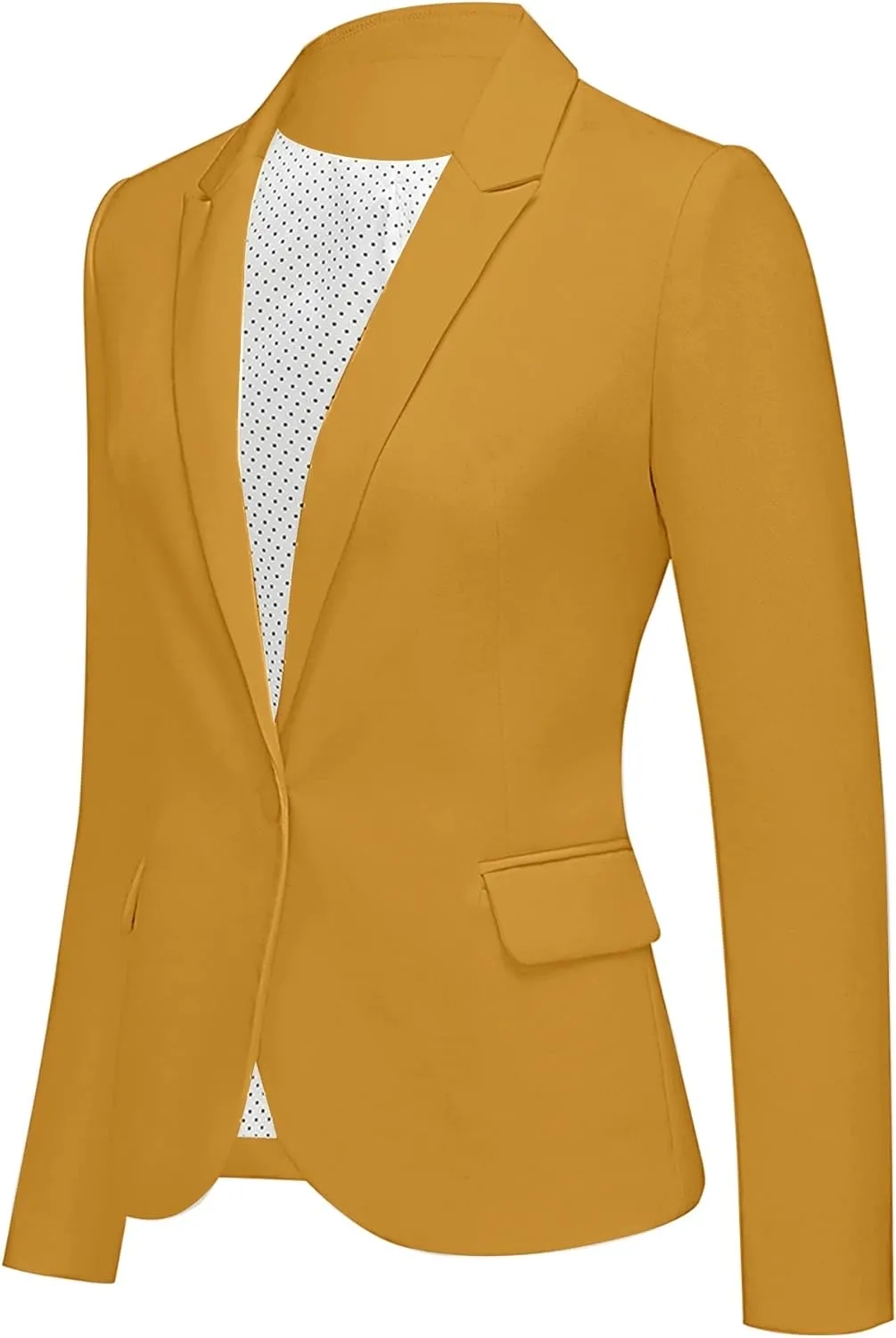 LookbookStore Womens Notched Lapel Pockets Button Work Office Blazer Jacket Suit